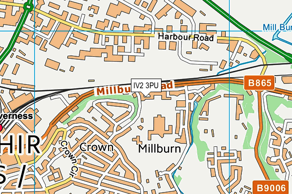 IV2 3PU map - OS VectorMap District (Ordnance Survey)