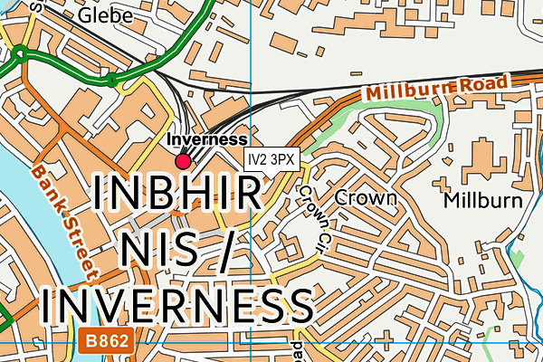 IV2 3PX map - OS VectorMap District (Ordnance Survey)