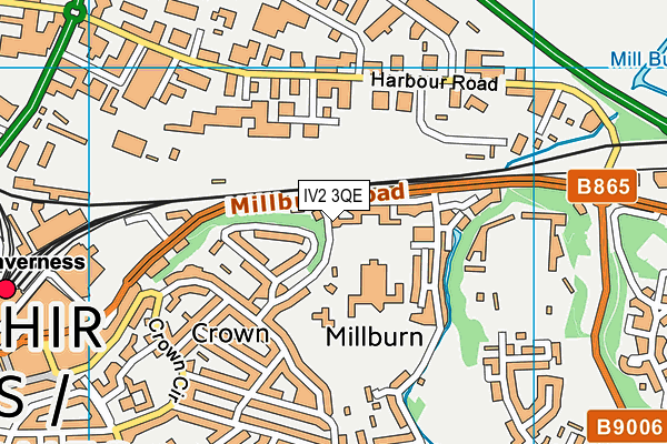 IV2 3QE map - OS VectorMap District (Ordnance Survey)