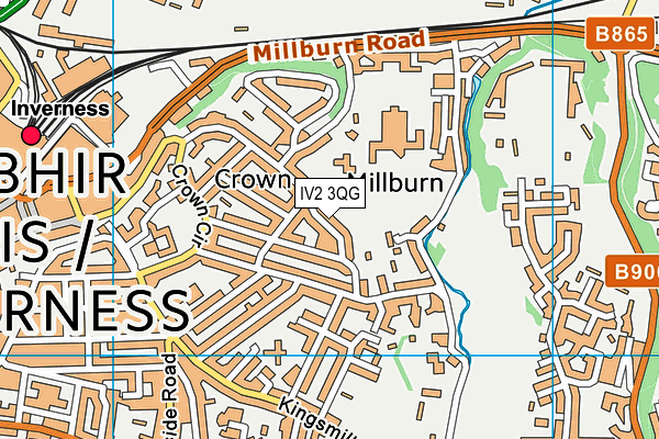 IV2 3QG map - OS VectorMap District (Ordnance Survey)