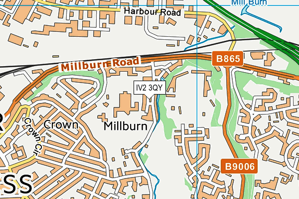 IV2 3QY map - OS VectorMap District (Ordnance Survey)