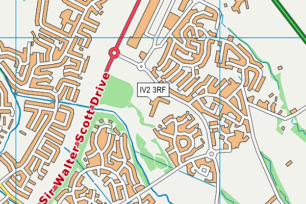 IV2 3RF map - OS VectorMap District (Ordnance Survey)