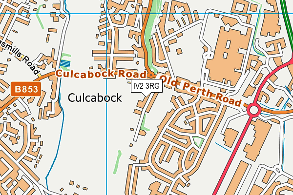 IV2 3RG map - OS VectorMap District (Ordnance Survey)