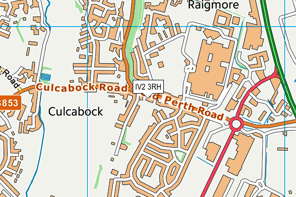 IV2 3RH map - OS VectorMap District (Ordnance Survey)