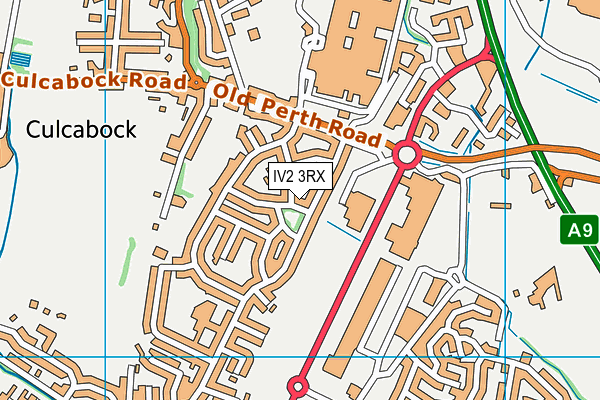 IV2 3RX map - OS VectorMap District (Ordnance Survey)