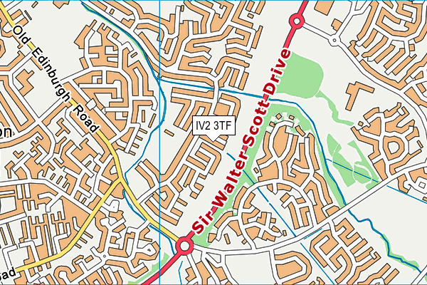 IV2 3TF map - OS VectorMap District (Ordnance Survey)