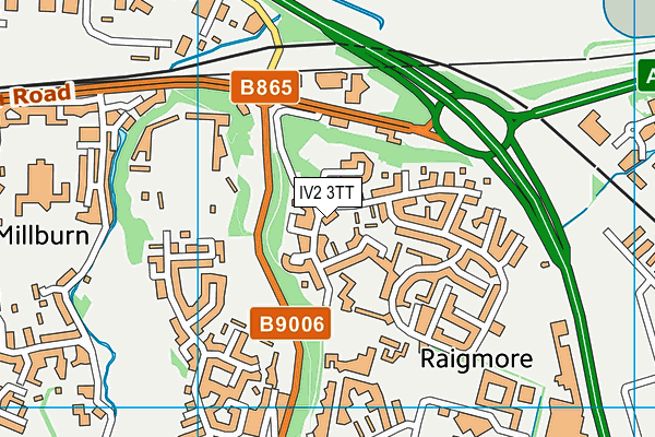 IV2 3TT map - OS VectorMap District (Ordnance Survey)