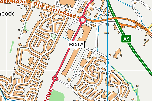 IV2 3TW map - OS VectorMap District (Ordnance Survey)