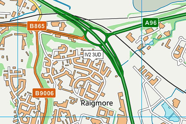 IV2 3UD map - OS VectorMap District (Ordnance Survey)