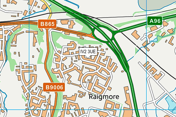 IV2 3UE map - OS VectorMap District (Ordnance Survey)