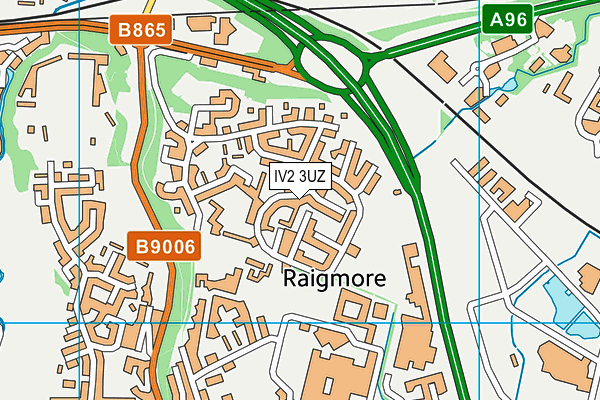 IV2 3UZ map - OS VectorMap District (Ordnance Survey)