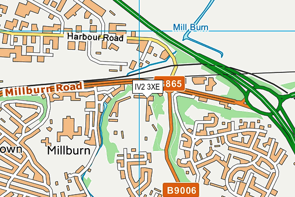 IV2 3XE map - OS VectorMap District (Ordnance Survey)