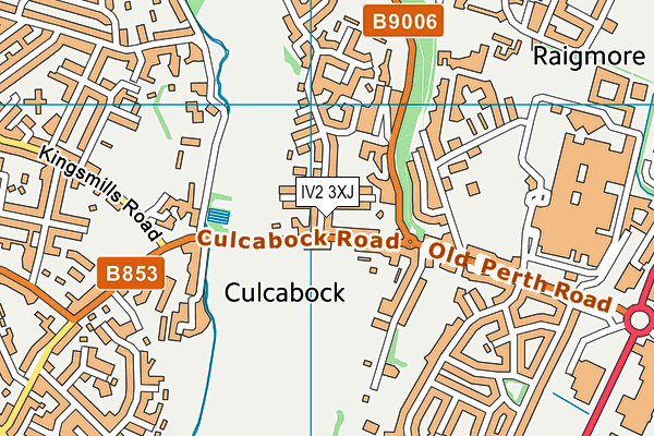 IV2 3XJ map - OS VectorMap District (Ordnance Survey)