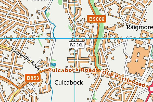 IV2 3XL map - OS VectorMap District (Ordnance Survey)