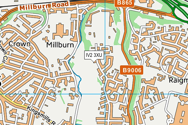 IV2 3XU map - OS VectorMap District (Ordnance Survey)