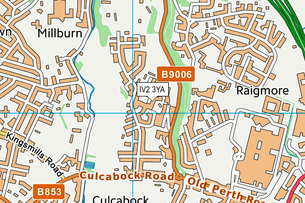 IV2 3YA map - OS VectorMap District (Ordnance Survey)