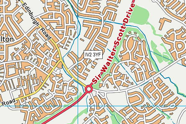 IV2 3YF map - OS VectorMap District (Ordnance Survey)