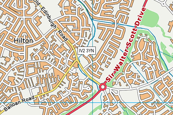 IV2 3YN map - OS VectorMap District (Ordnance Survey)