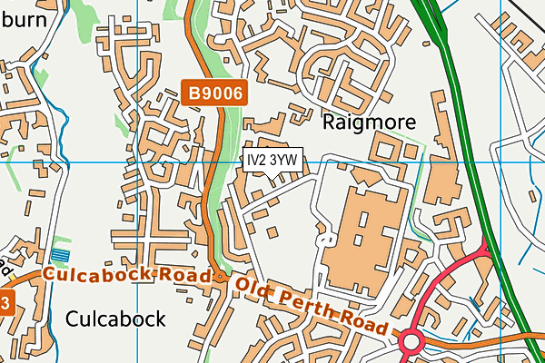 IV2 3YW map - OS VectorMap District (Ordnance Survey)