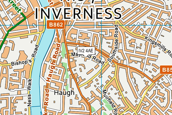 IV2 4AE map - OS VectorMap District (Ordnance Survey)