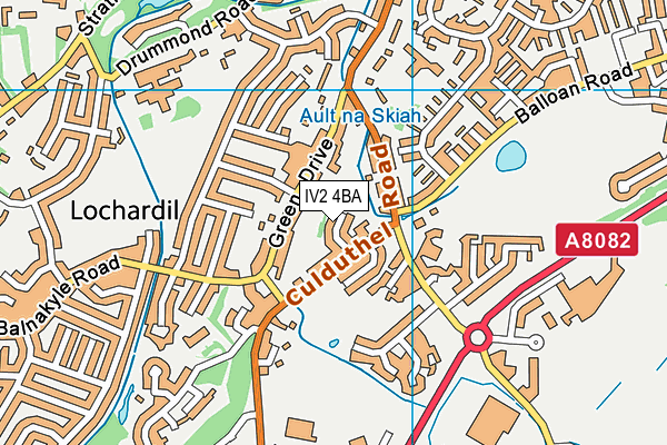 IV2 4BA map - OS VectorMap District (Ordnance Survey)