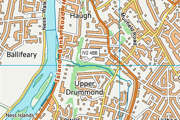 IV2 4BB map - OS VectorMap District (Ordnance Survey)