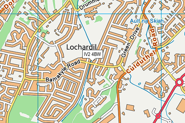 IV2 4BW map - OS VectorMap District (Ordnance Survey)