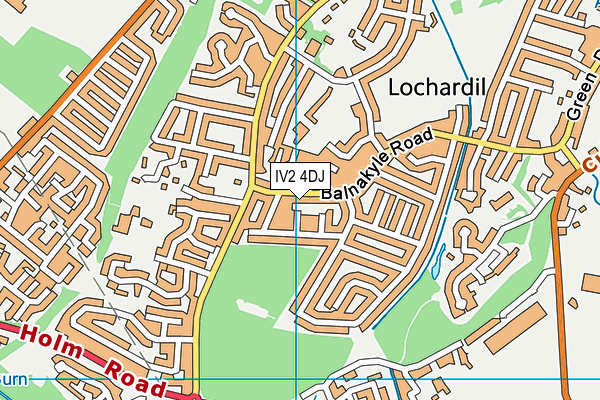 IV2 4DJ map - OS VectorMap District (Ordnance Survey)