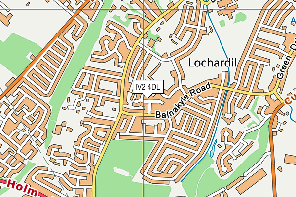 IV2 4DL map - OS VectorMap District (Ordnance Survey)