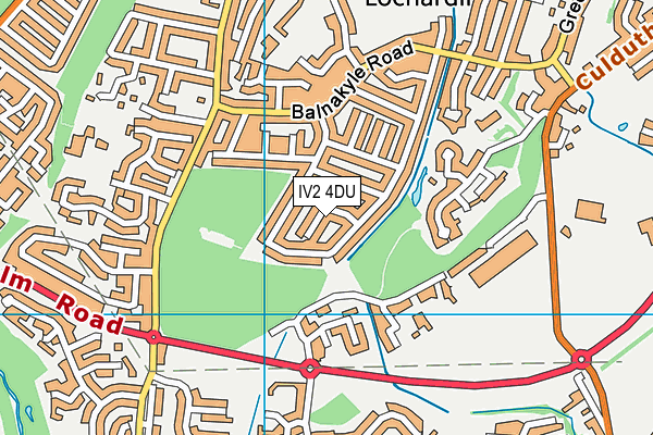 IV2 4DU map - OS VectorMap District (Ordnance Survey)