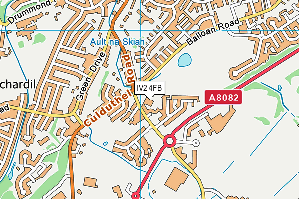 IV2 4FB map - OS VectorMap District (Ordnance Survey)