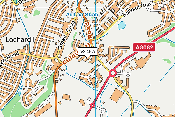 IV2 4FW map - OS VectorMap District (Ordnance Survey)