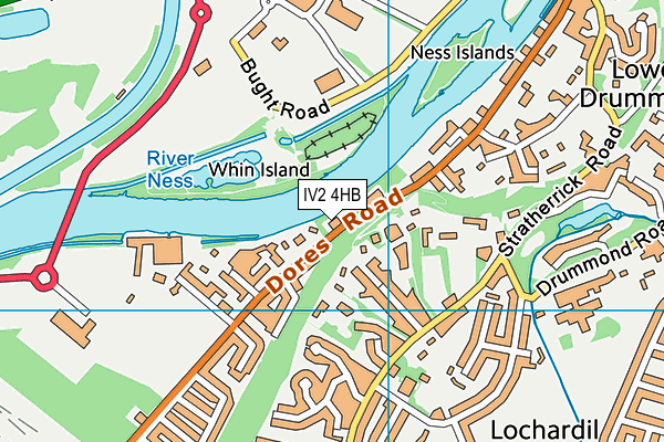 IV2 4HB map - OS VectorMap District (Ordnance Survey)