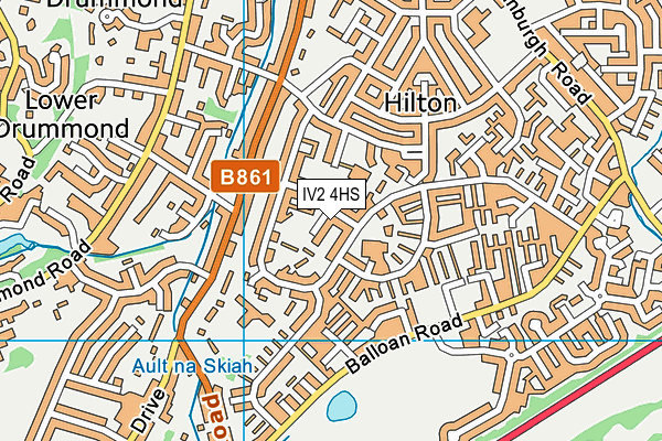 IV2 4HS map - OS VectorMap District (Ordnance Survey)