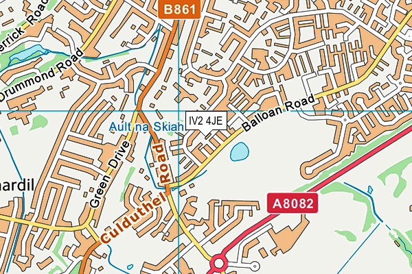 IV2 4JE map - OS VectorMap District (Ordnance Survey)