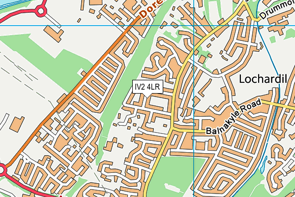 IV2 4LR map - OS VectorMap District (Ordnance Survey)