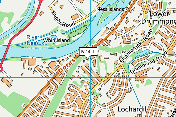 IV2 4LT map - OS VectorMap District (Ordnance Survey)