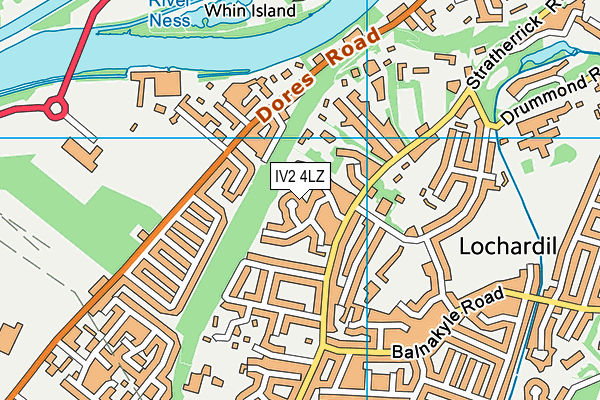 IV2 4LZ map - OS VectorMap District (Ordnance Survey)