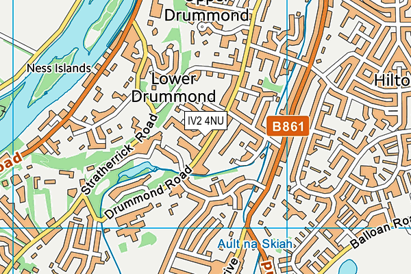 IV2 4NU map - OS VectorMap District (Ordnance Survey)