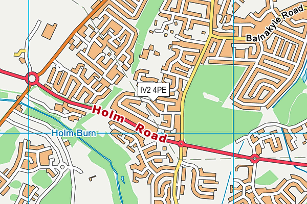 IV2 4PE map - OS VectorMap District (Ordnance Survey)