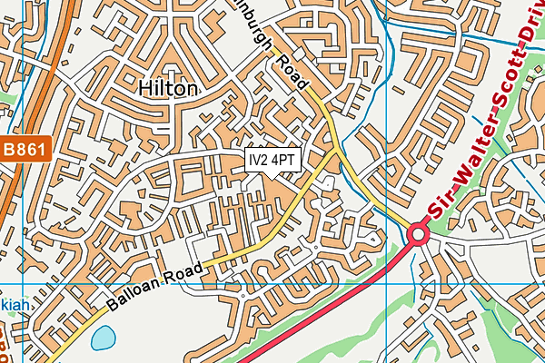 IV2 4PT map - OS VectorMap District (Ordnance Survey)