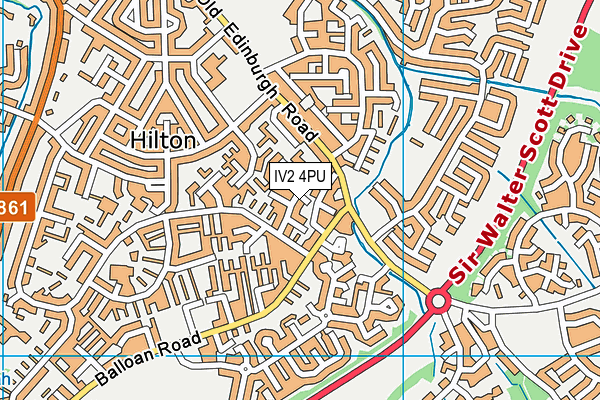 IV2 4PU map - OS VectorMap District (Ordnance Survey)