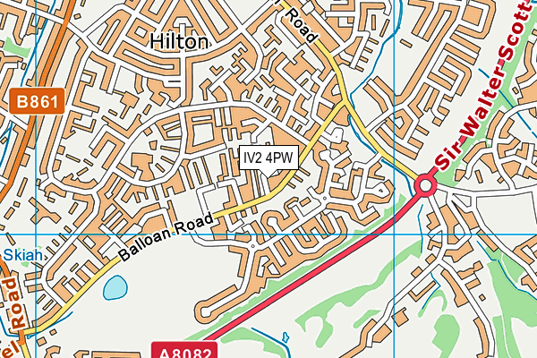 IV2 4PW map - OS VectorMap District (Ordnance Survey)