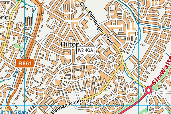 IV2 4QA map - OS VectorMap District (Ordnance Survey)