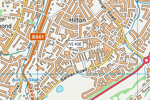 IV2 4QE map - OS VectorMap District (Ordnance Survey)