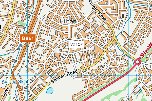 IV2 4QF map - OS VectorMap District (Ordnance Survey)