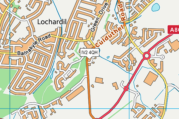 IV2 4QH map - OS VectorMap District (Ordnance Survey)