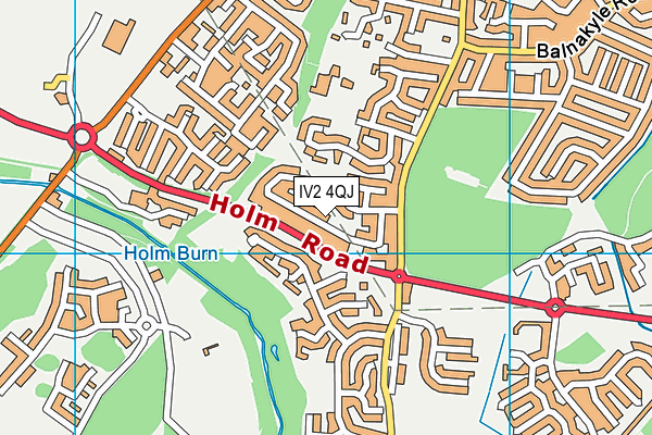 IV2 4QJ map - OS VectorMap District (Ordnance Survey)