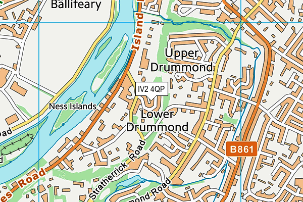 IV2 4QP map - OS VectorMap District (Ordnance Survey)