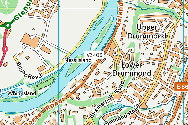 IV2 4QS map - OS VectorMap District (Ordnance Survey)